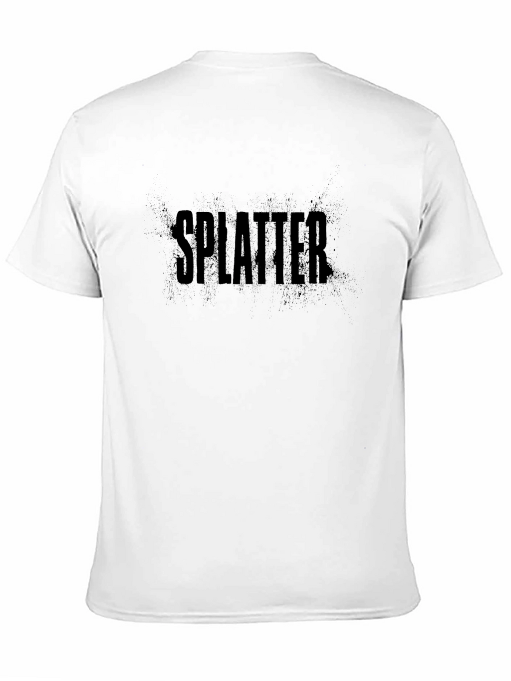 Splatter Graphic Tee - Mens Black Crew Neck T-Shirt