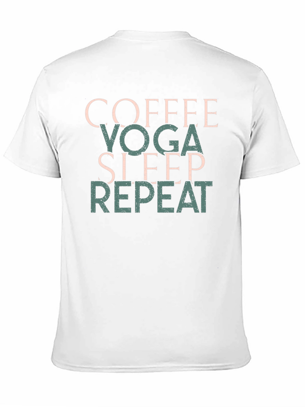 Coffee Yoga Sleep Repeat T-Shirt Black