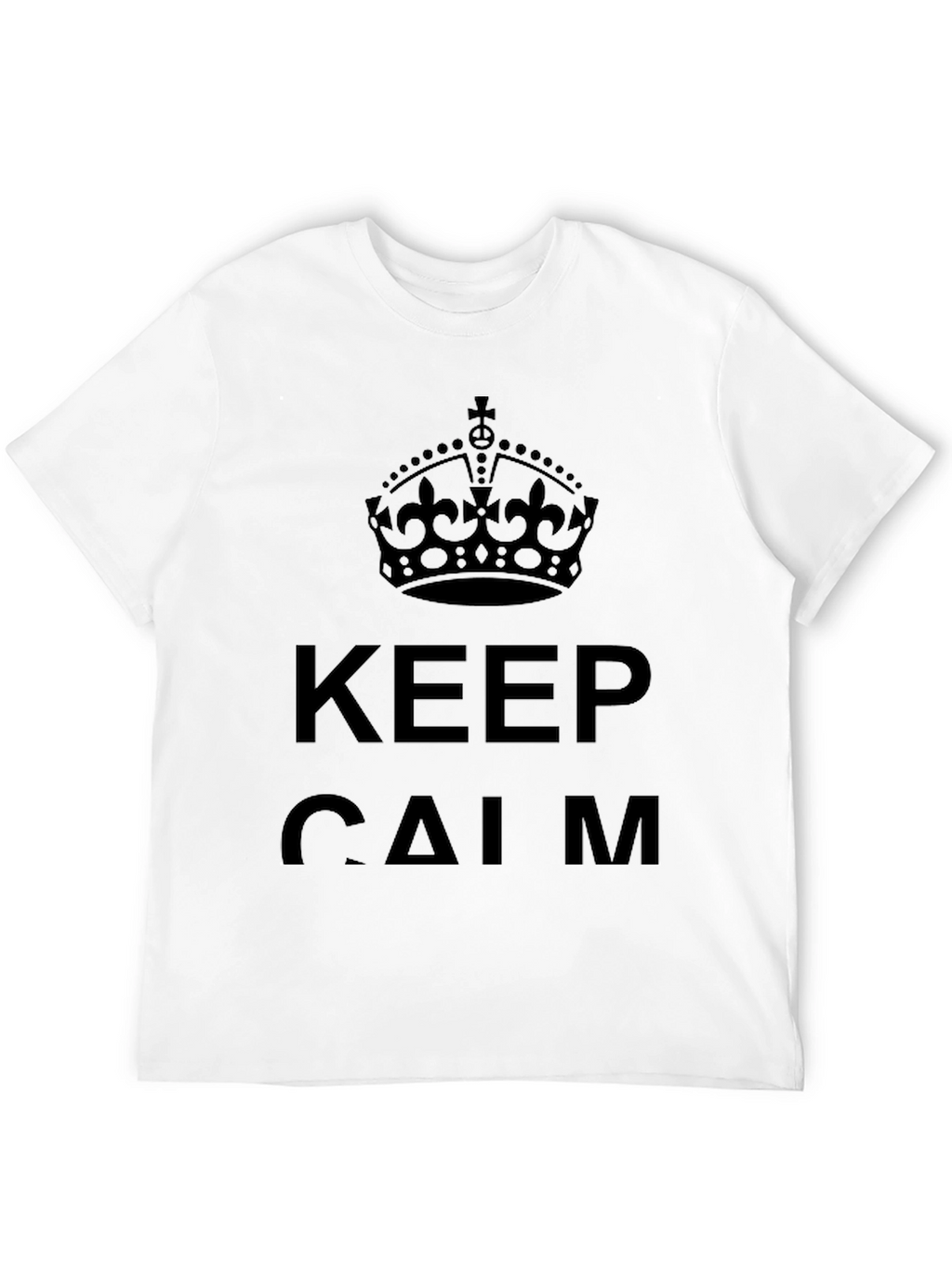 Keep Calm Crown Graphic Tee - Black
