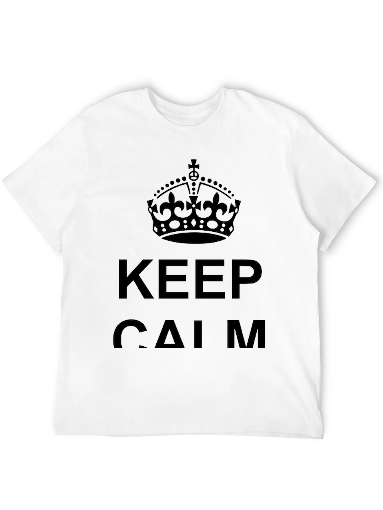 Keep Calm Crown Graphic Tee - Black