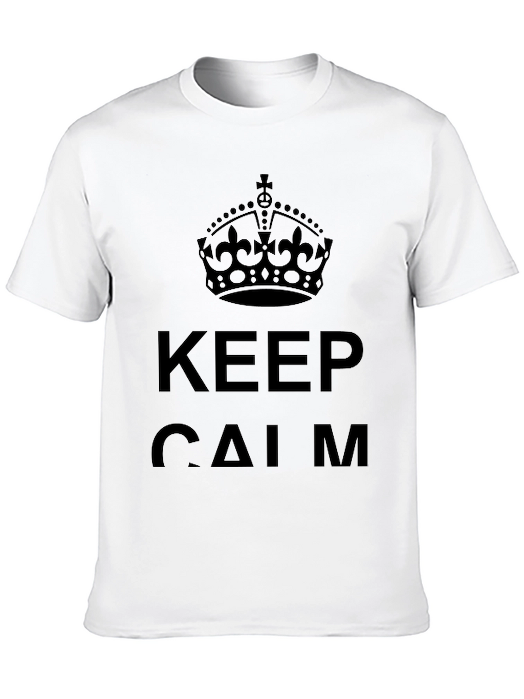 Keep Calm Crown Graphic Tee - Black