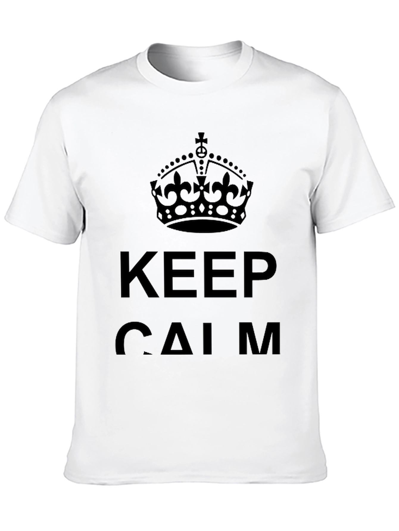 Keep Calm Crown Graphic Tee - Black