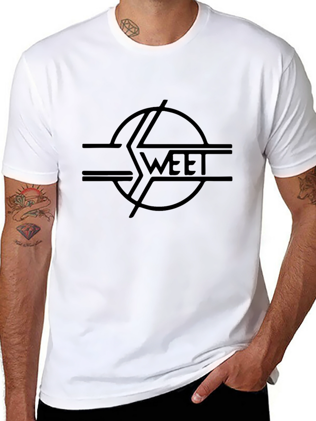 Sweet Band Logo Black Graphic T-Shirt