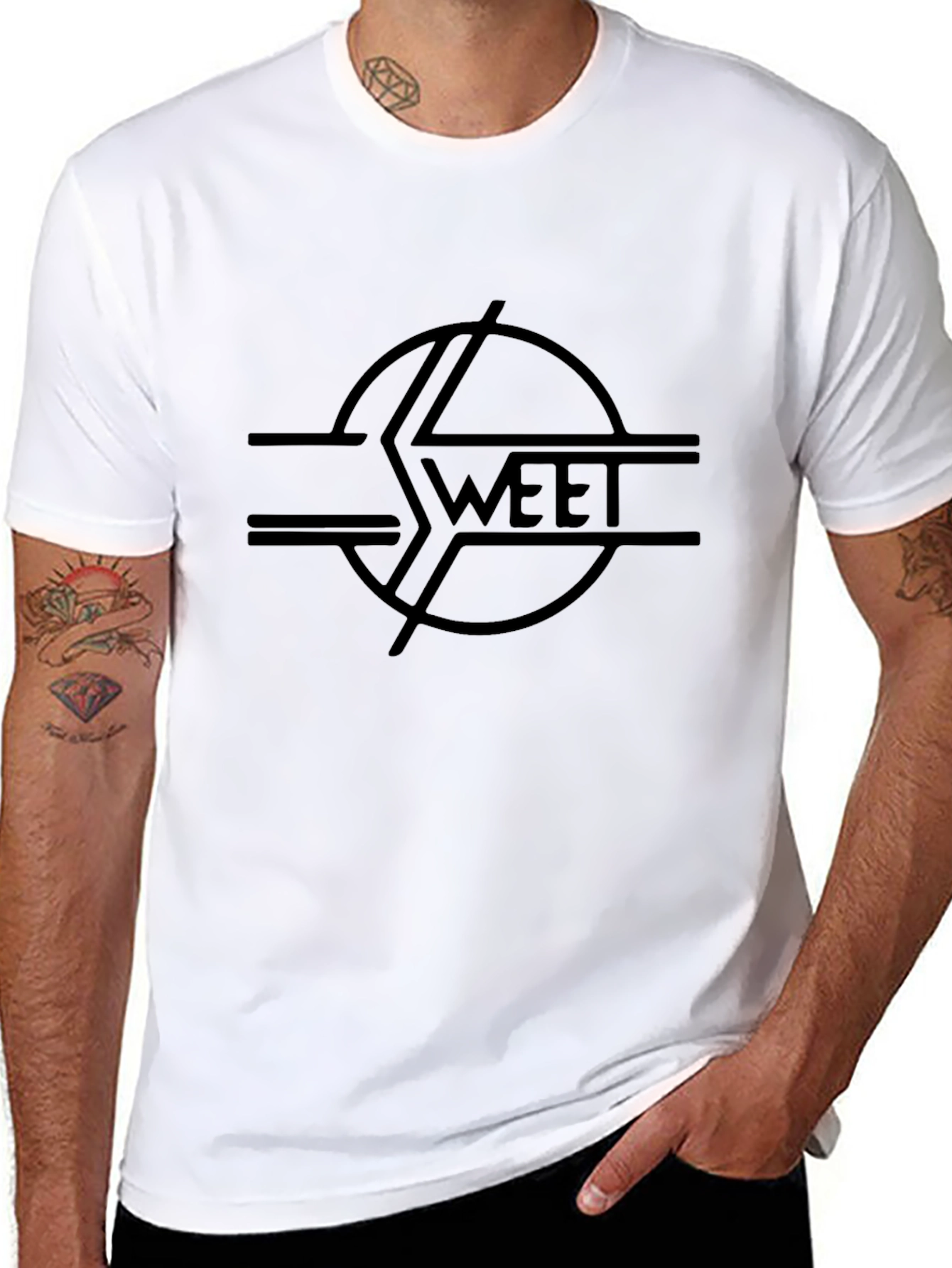 Sweet Band Logo Black Graphic T-Shirt