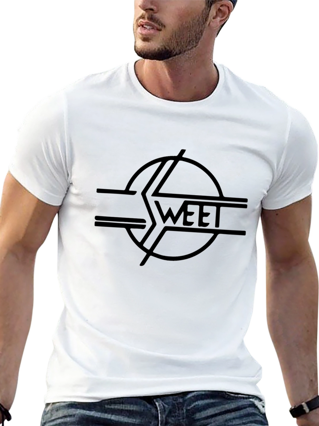 Sweet Band Logo Black Graphic T-Shirt