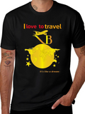 I Love To Travel Black T-Shirt