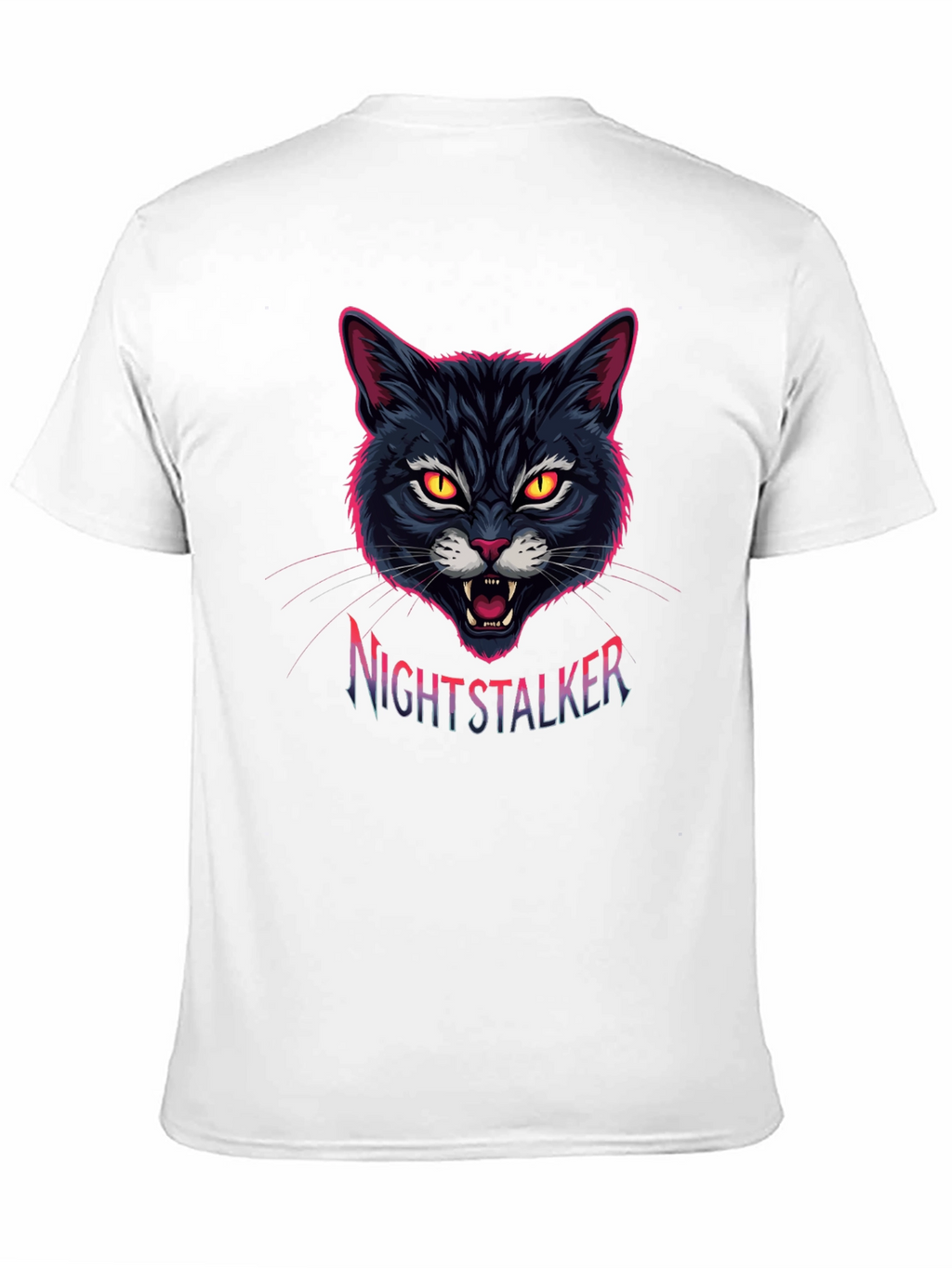 Nightstalker Cat Graphic T-Shirt - Mens Black Tee