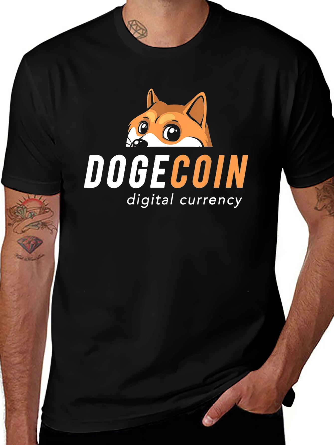 Dogecoin Peek T-Shirt – Crypto Doge Graphic Tee