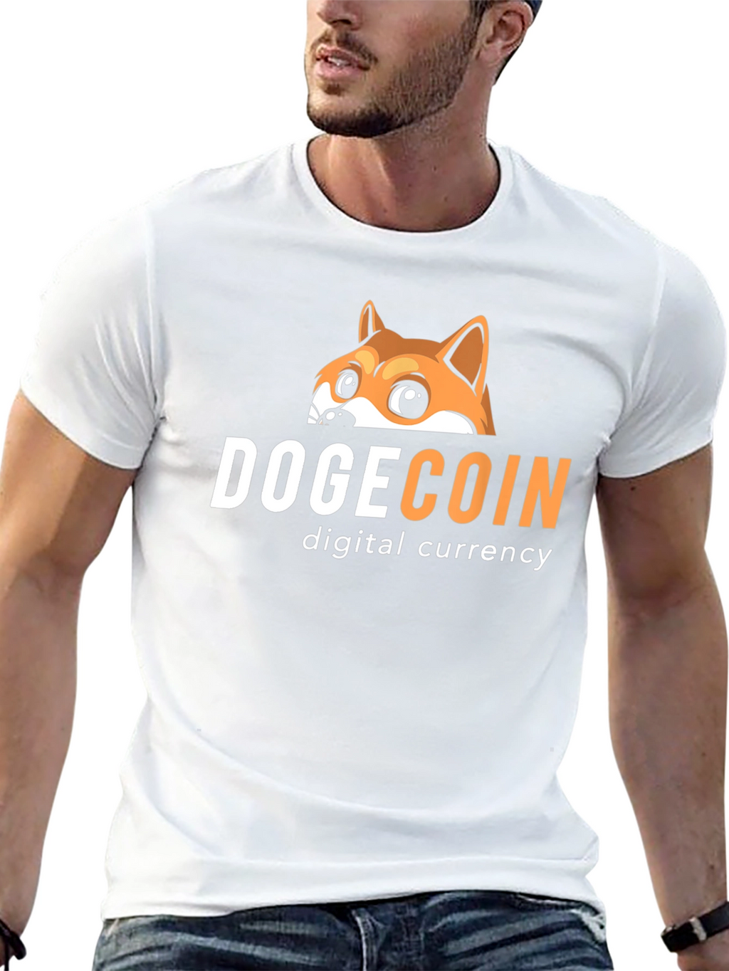 Dogecoin Peek T-Shirt – Crypto Doge Graphic Tee
