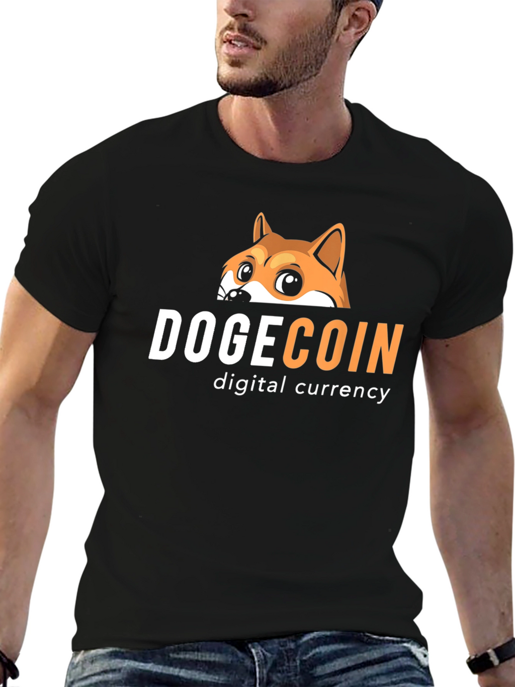 Dogecoin Peek T-Shirt – Crypto Doge Graphic Tee