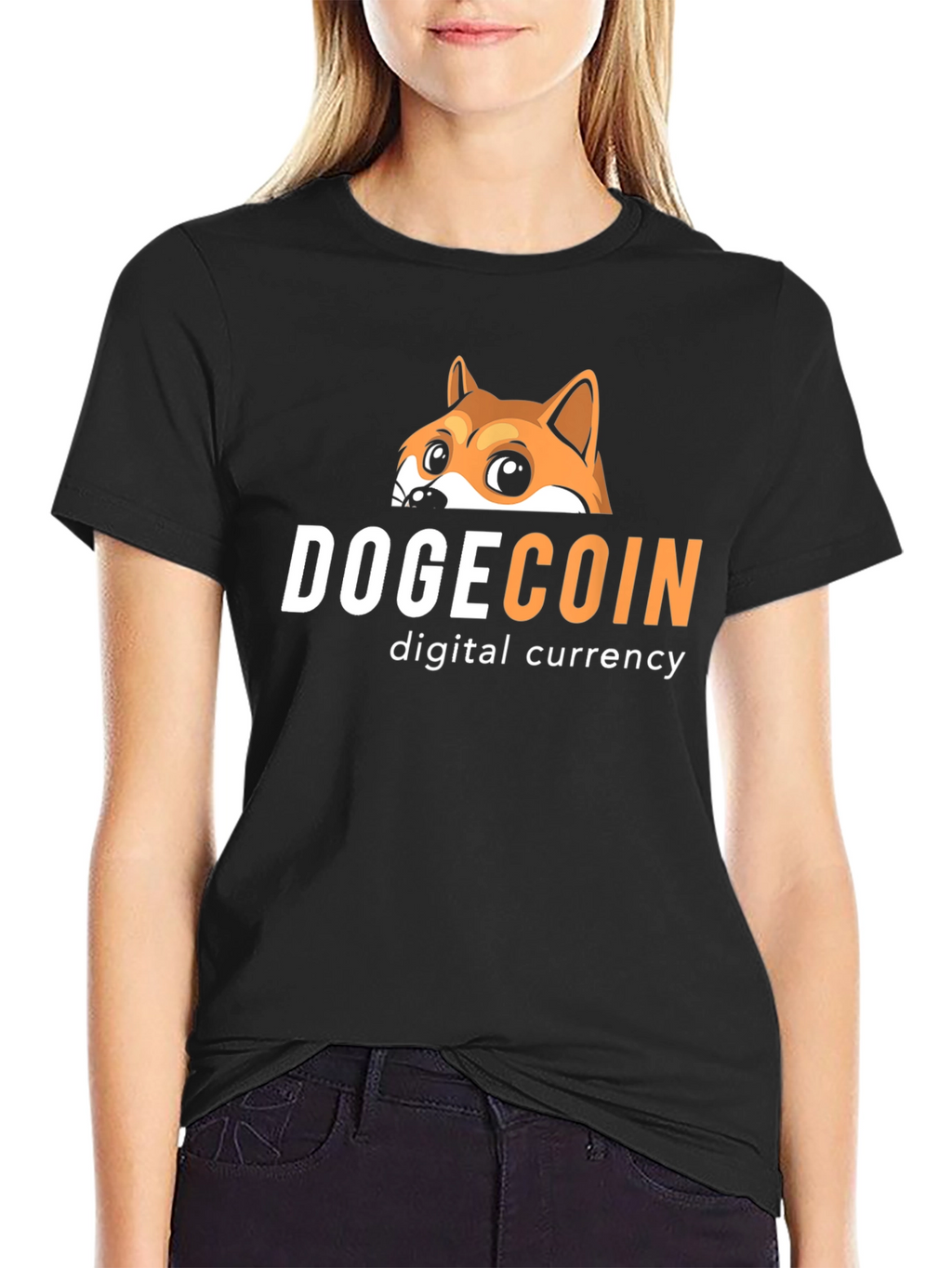 Dogecoin Peek T-Shirt – Crypto Doge Graphic Tee