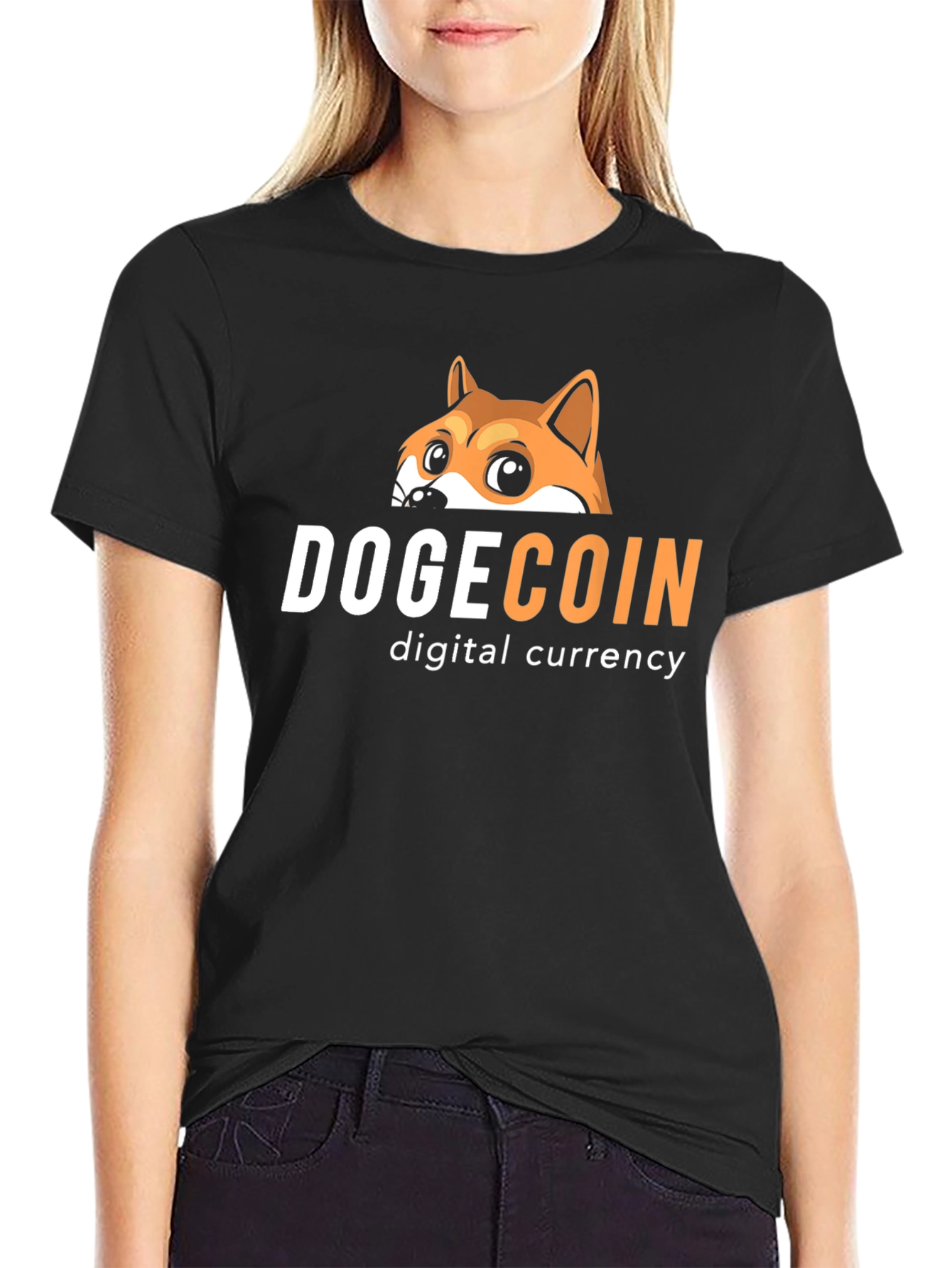 Dogecoin Peek T-Shirt – Crypto Doge Graphic Tee