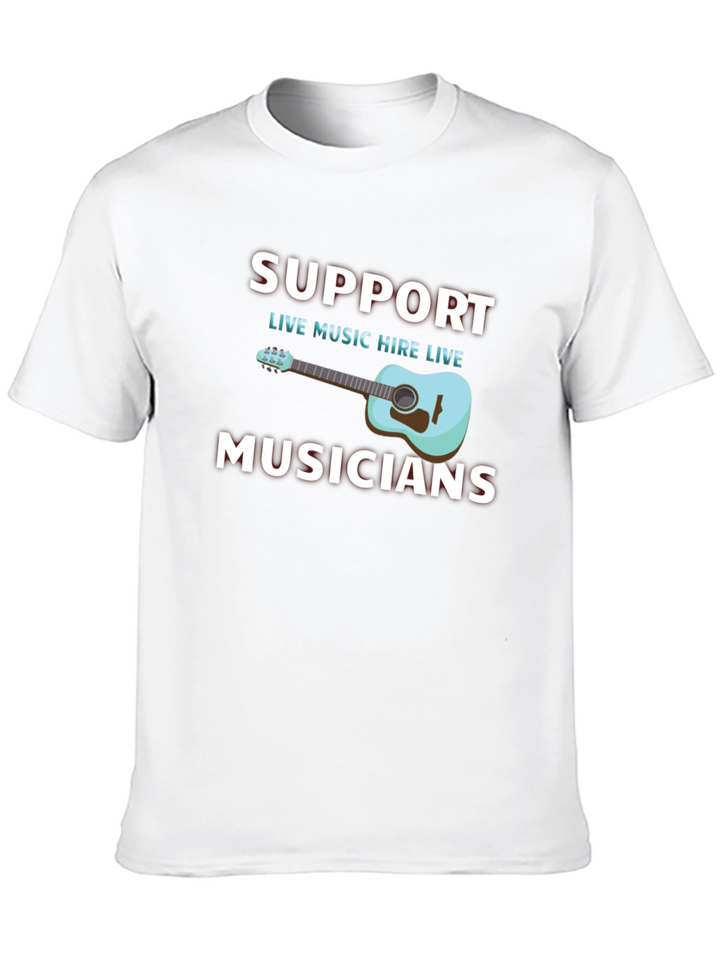 Support Musicians Black Graphic Tee