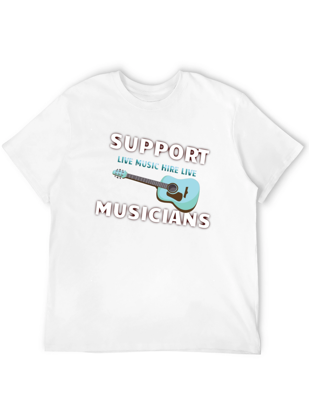 Support Musicians Black Graphic Tee
