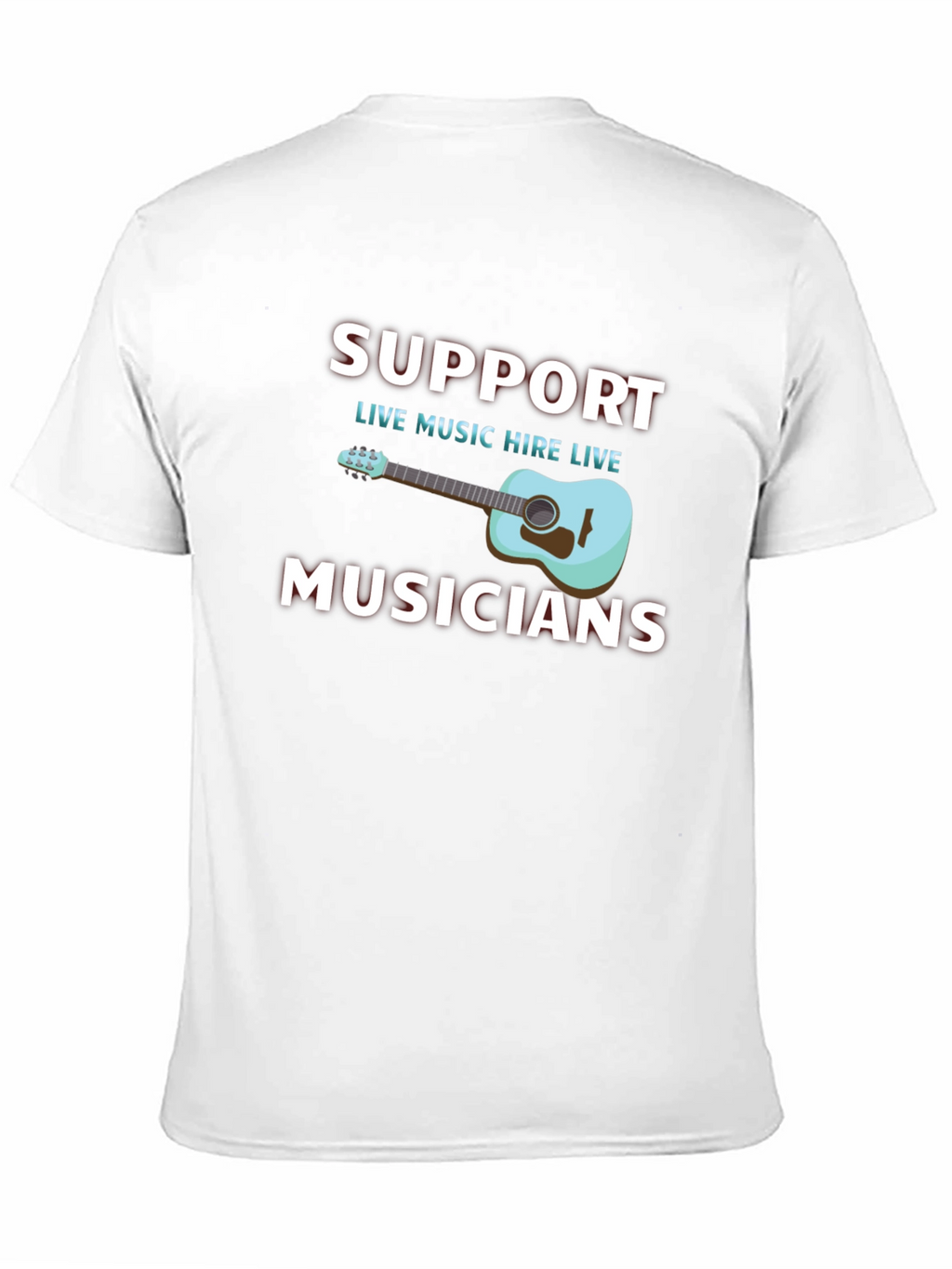 Support Musicians Black Graphic Tee