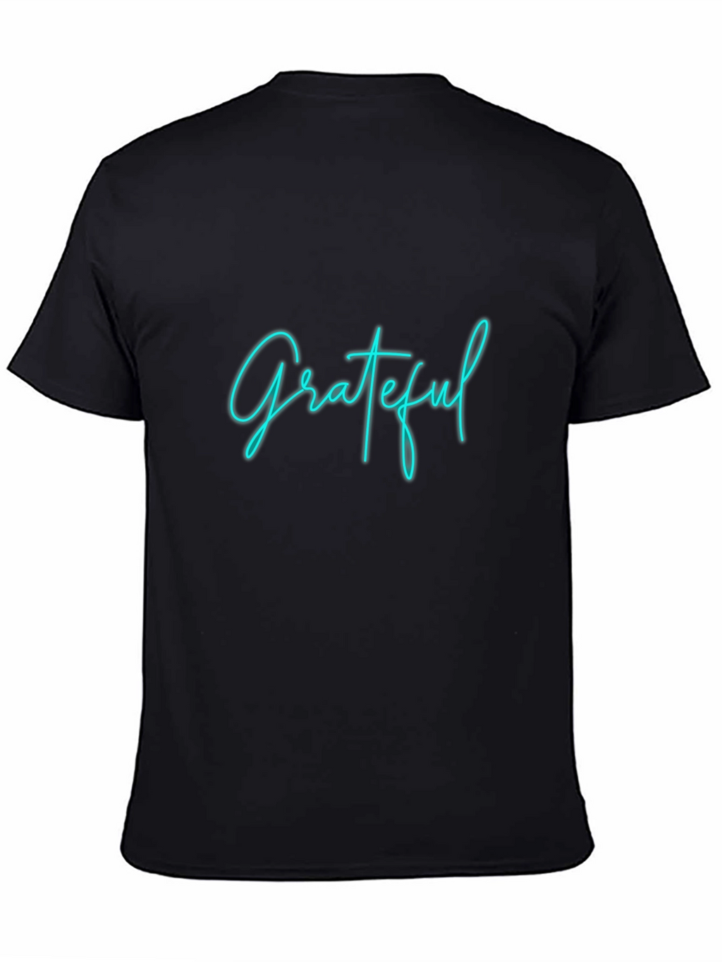 Grateful Graphic Tee - Black Crew Neck T-Shirt