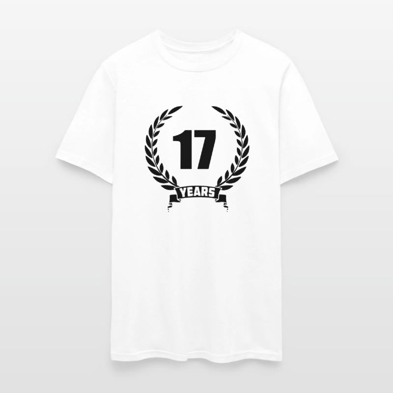 Laurel wreath 17 years with number and text banner