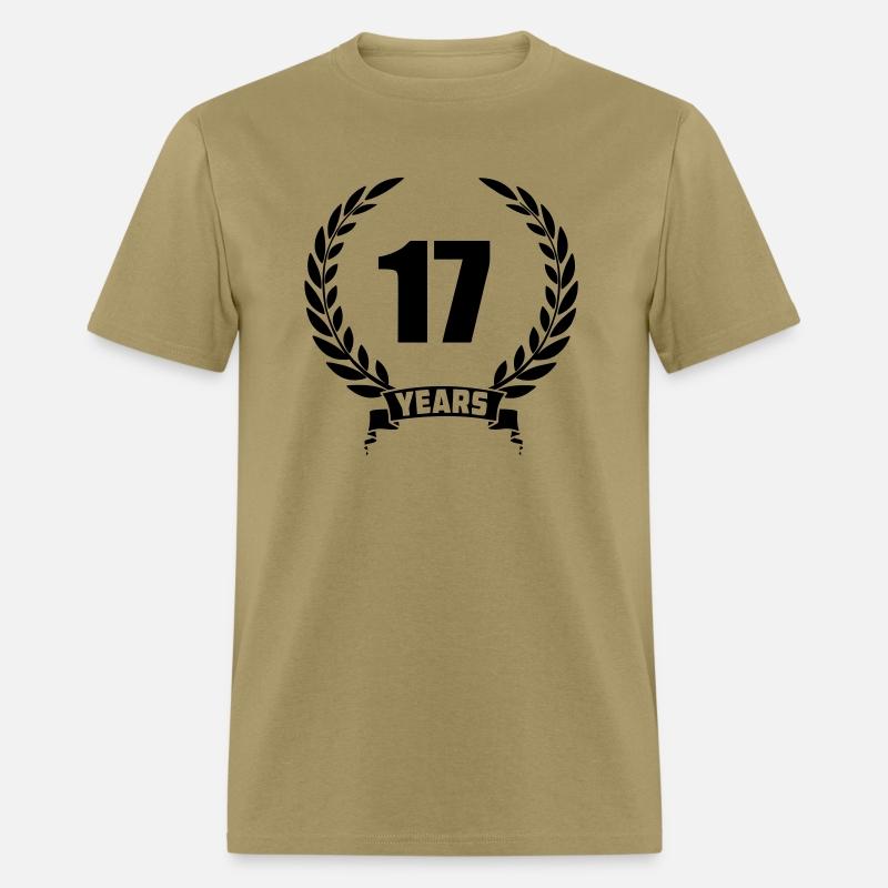Laurel wreath 17 years with number and text banner