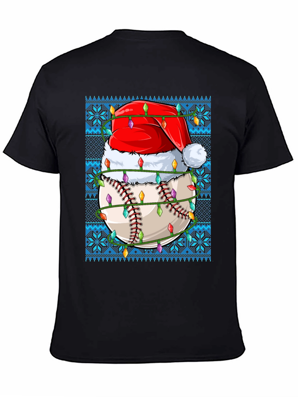 Festive Baseball Santa Hat T-Shirt