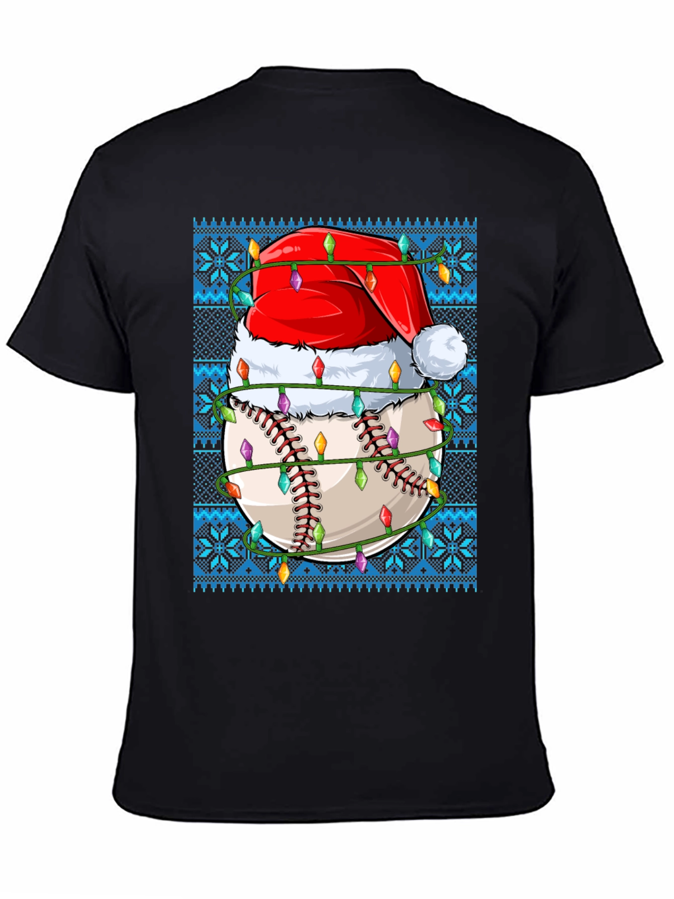 Festive Baseball Santa Hat T-Shirt