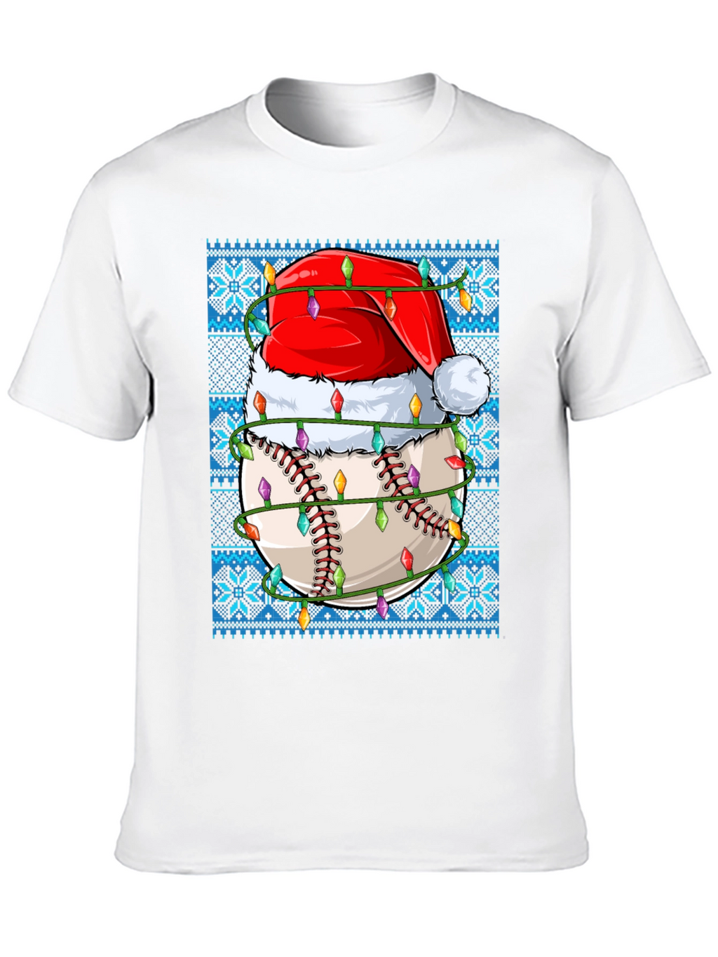 Festive Baseball Santa Hat T-Shirt