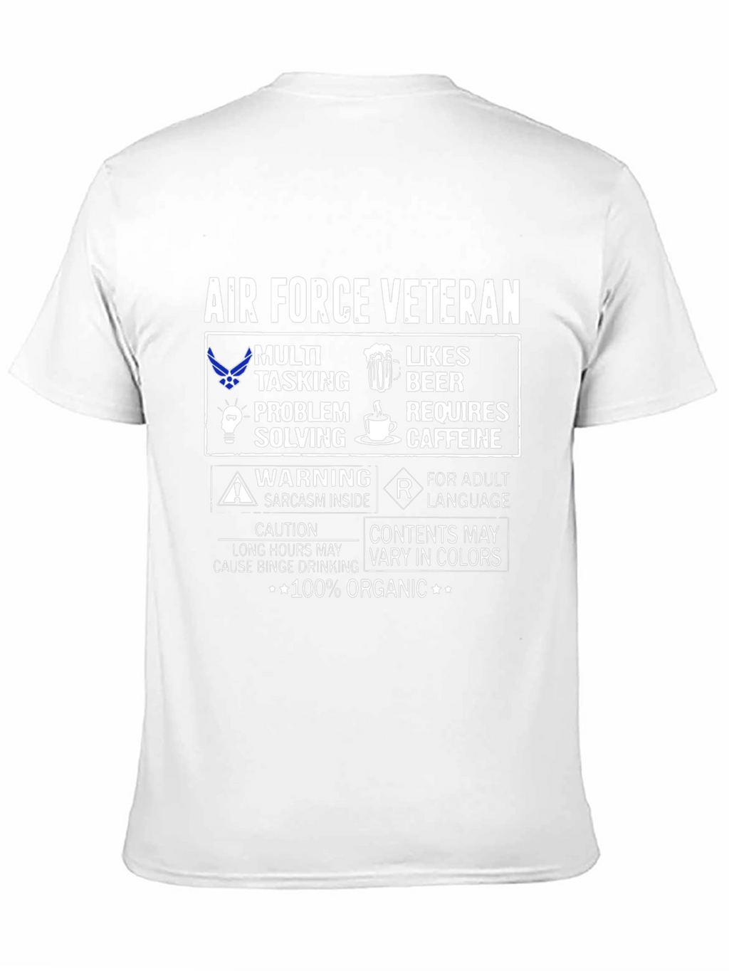 Air Force Veteran 100% Organic T-Shirt