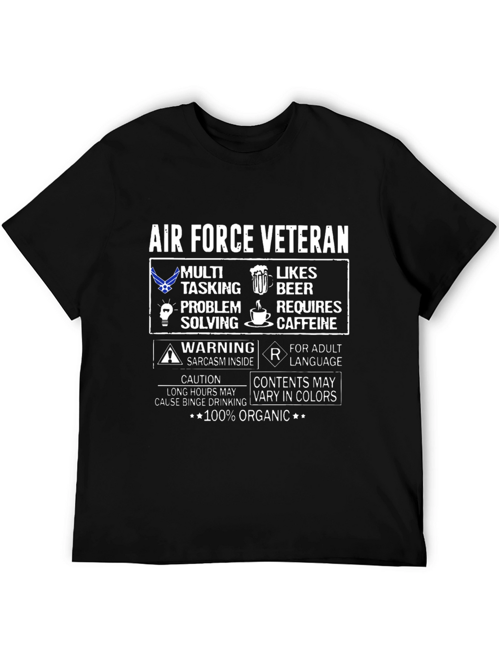 Air Force Veteran 100% Organic T-Shirt