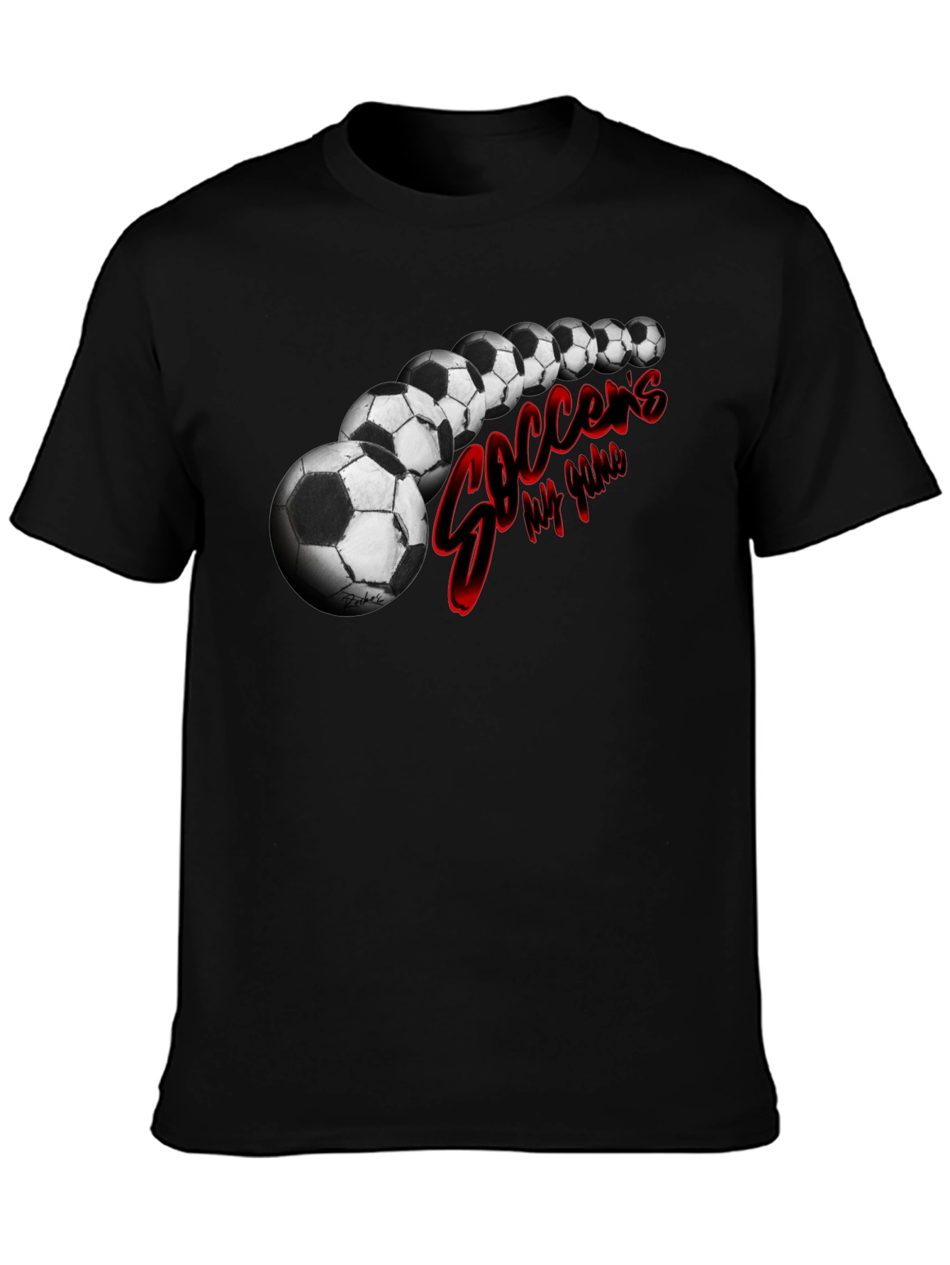 Soccers My Game Black T-Shirt