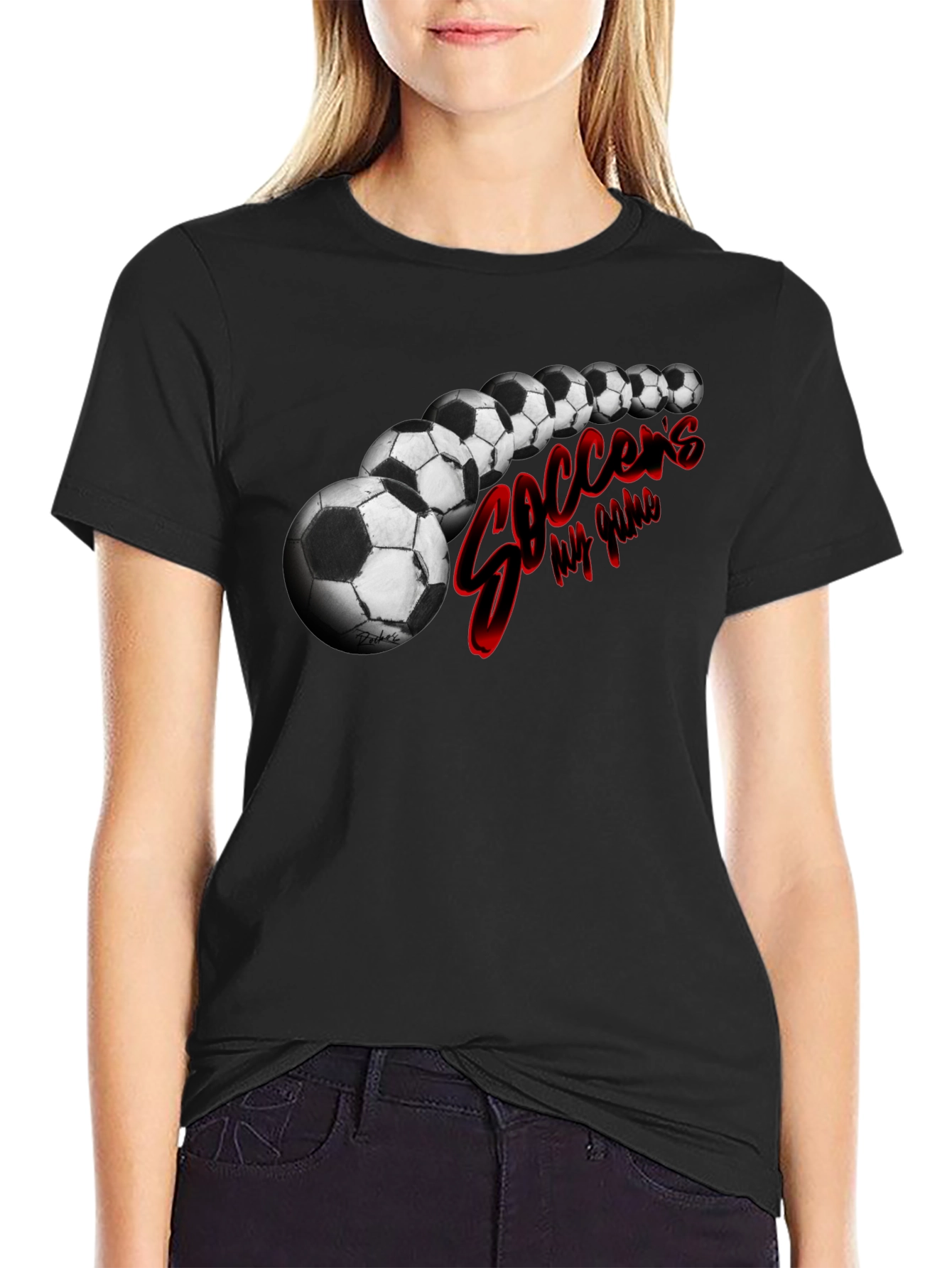 Soccers My Game Black T-Shirt