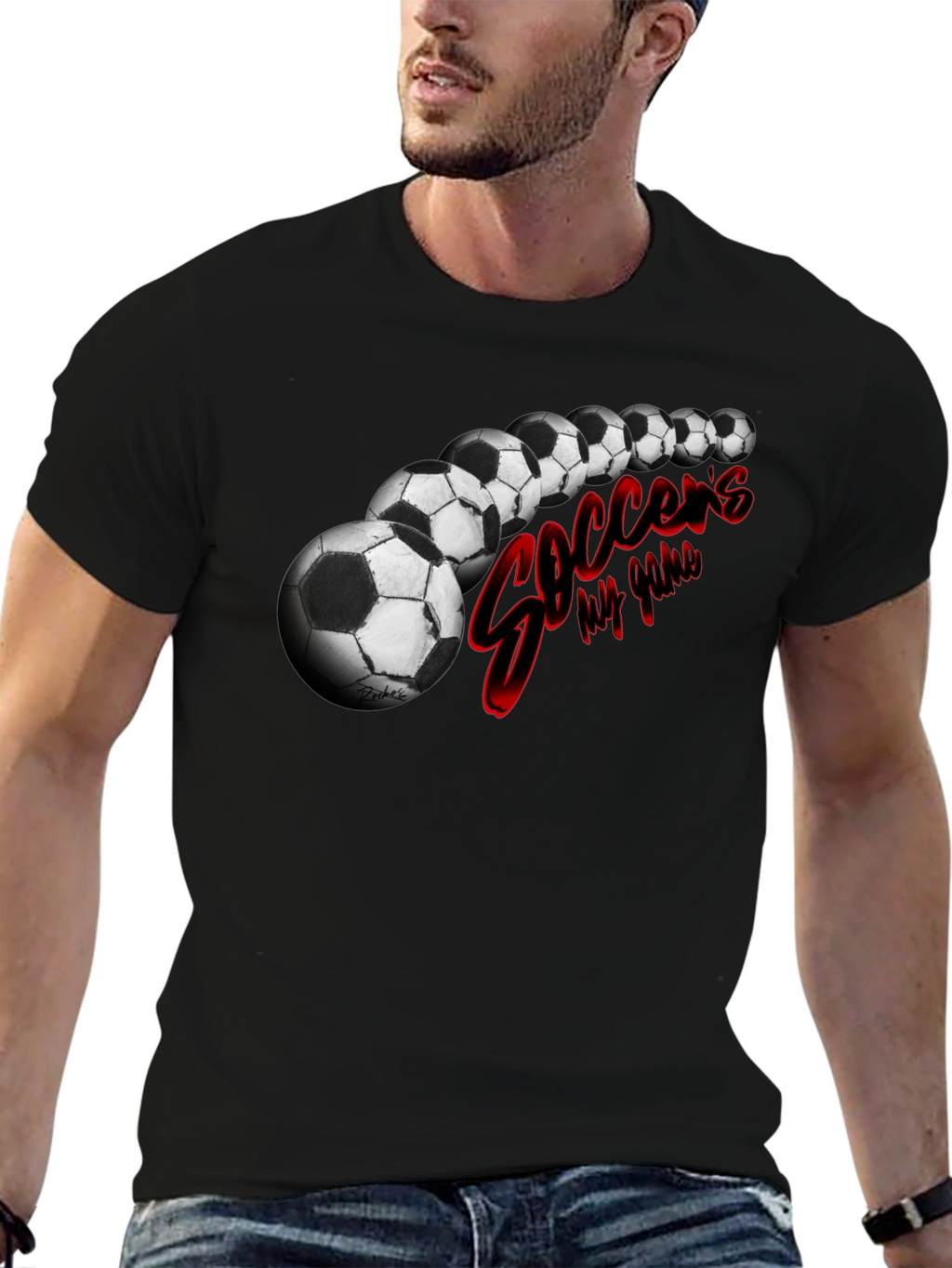 Soccers My Game Black T-Shirt