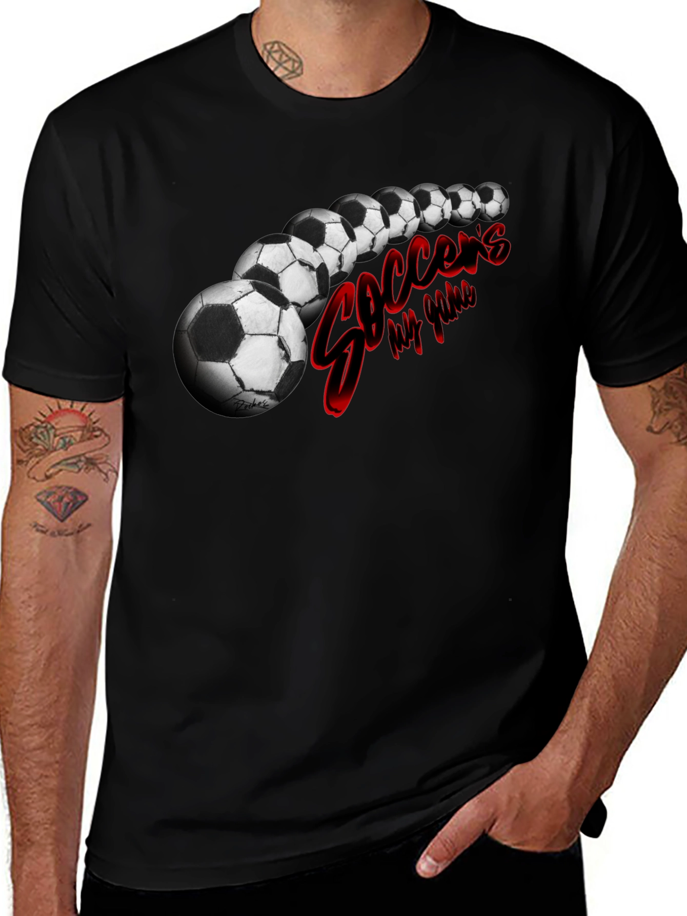 Soccers My Game Black T-Shirt