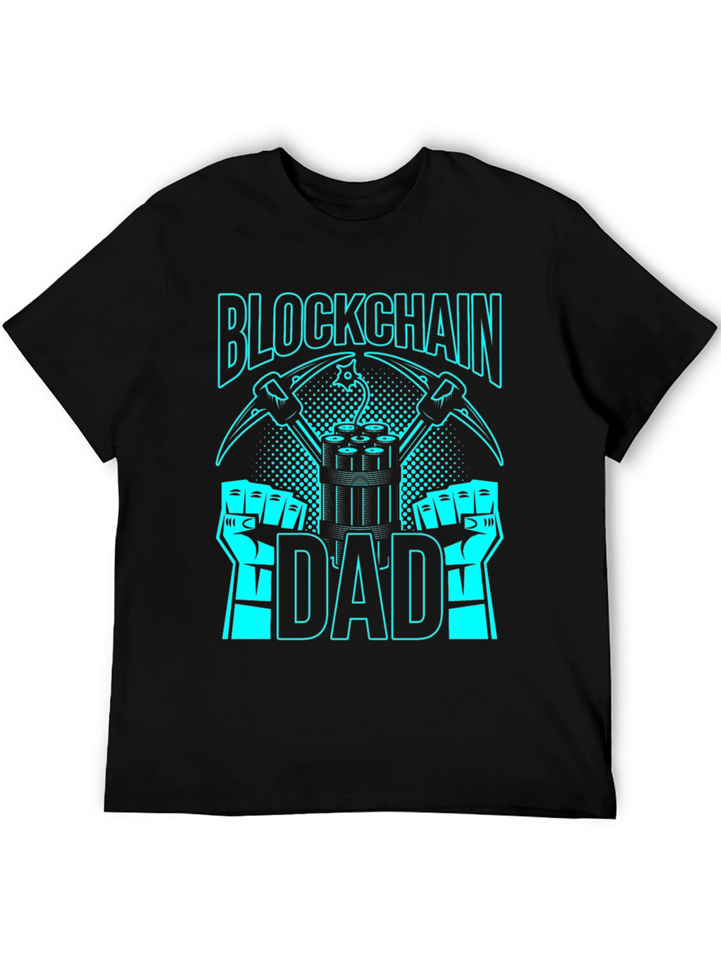 Blockchain Dad Graphic Tee - Crypto Mining T-Shirt