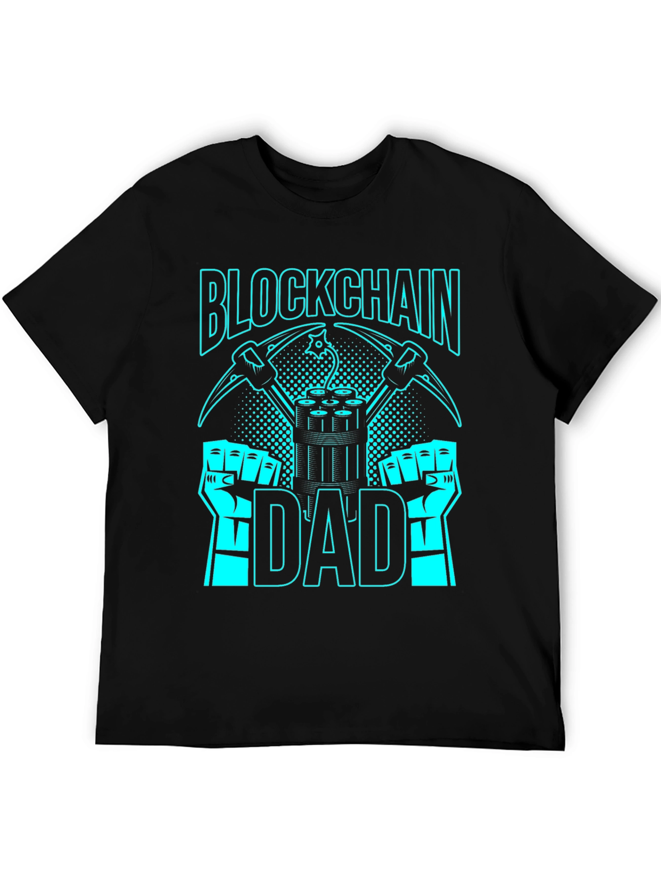 Blockchain Dad Graphic Tee - Crypto Mining T-Shirt