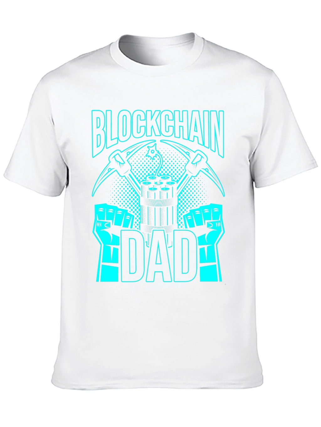 Blockchain Dad Graphic Tee - Crypto Mining T-Shirt
