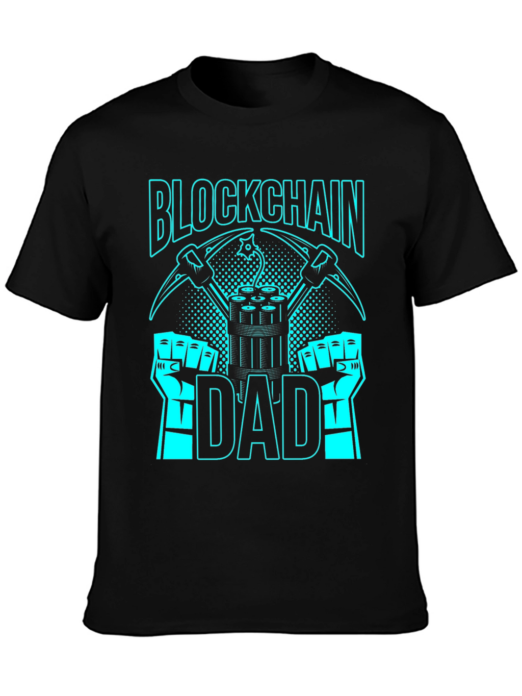 Blockchain Dad Graphic Tee - Crypto Mining T-Shirt