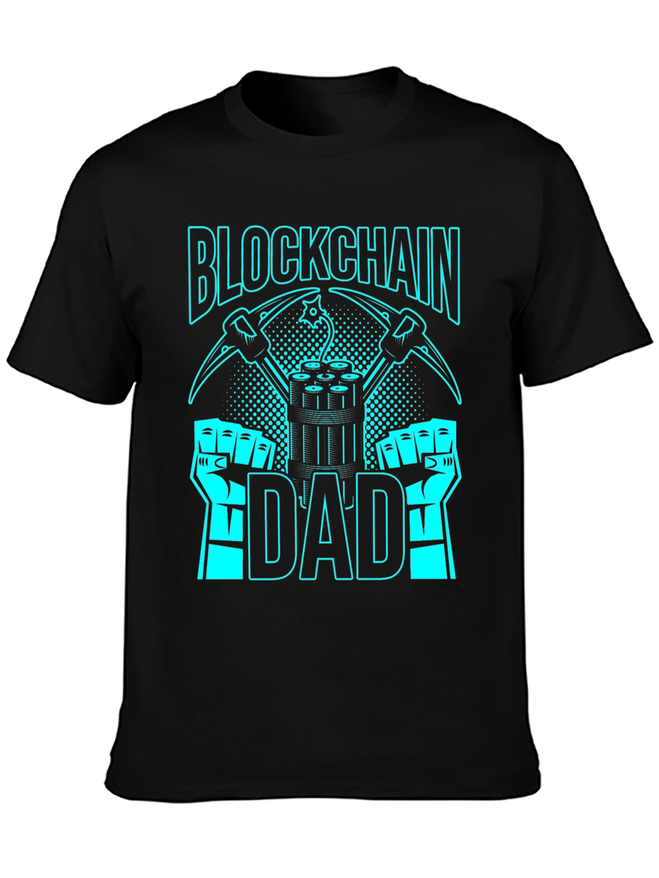 Blockchain Dad Graphic Tee - Crypto Mining T-Shirt
