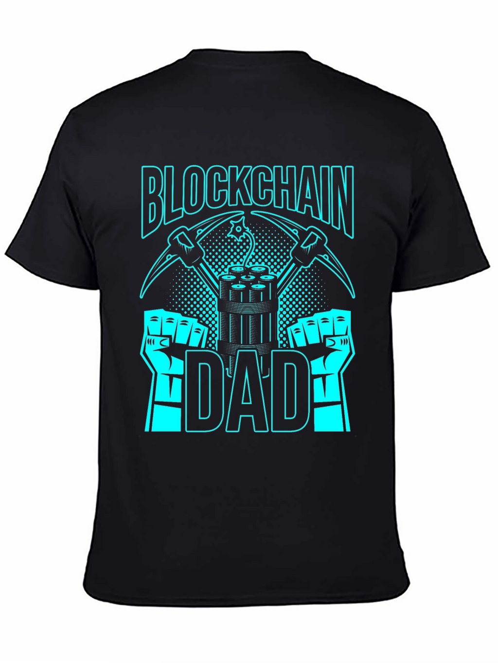 Blockchain Dad Graphic Tee - Crypto Mining T-Shirt