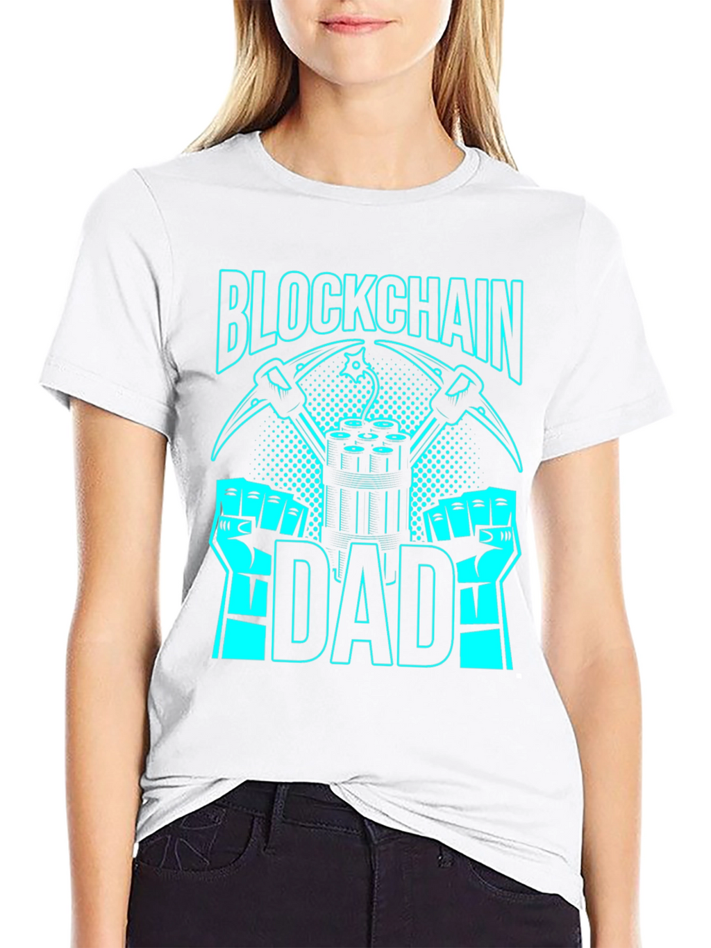 Blockchain Dad Graphic Tee - Crypto Mining T-Shirt