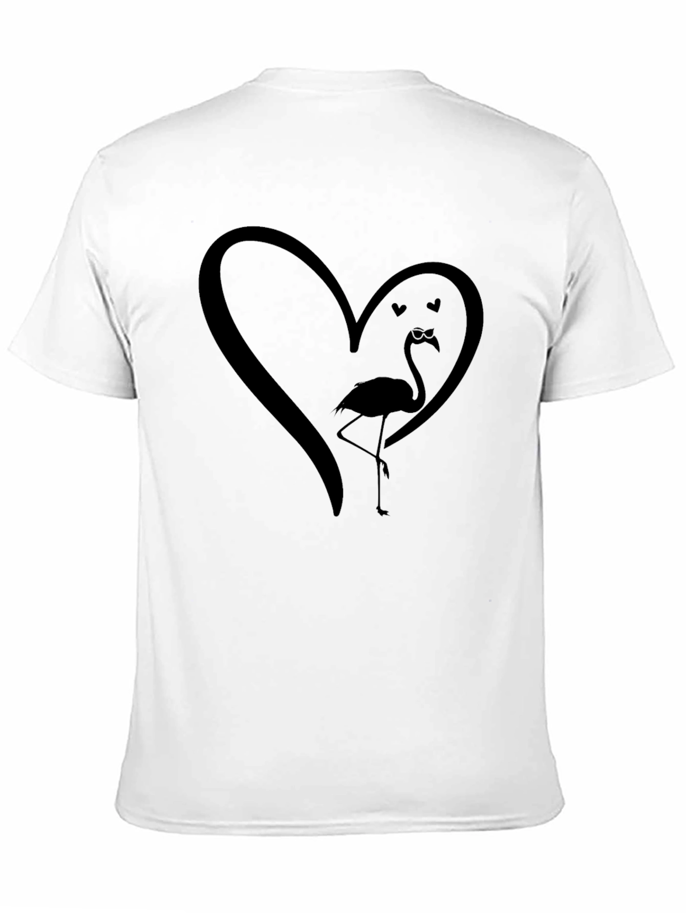 Flamingo Heart Graphic Tee - Unique Design