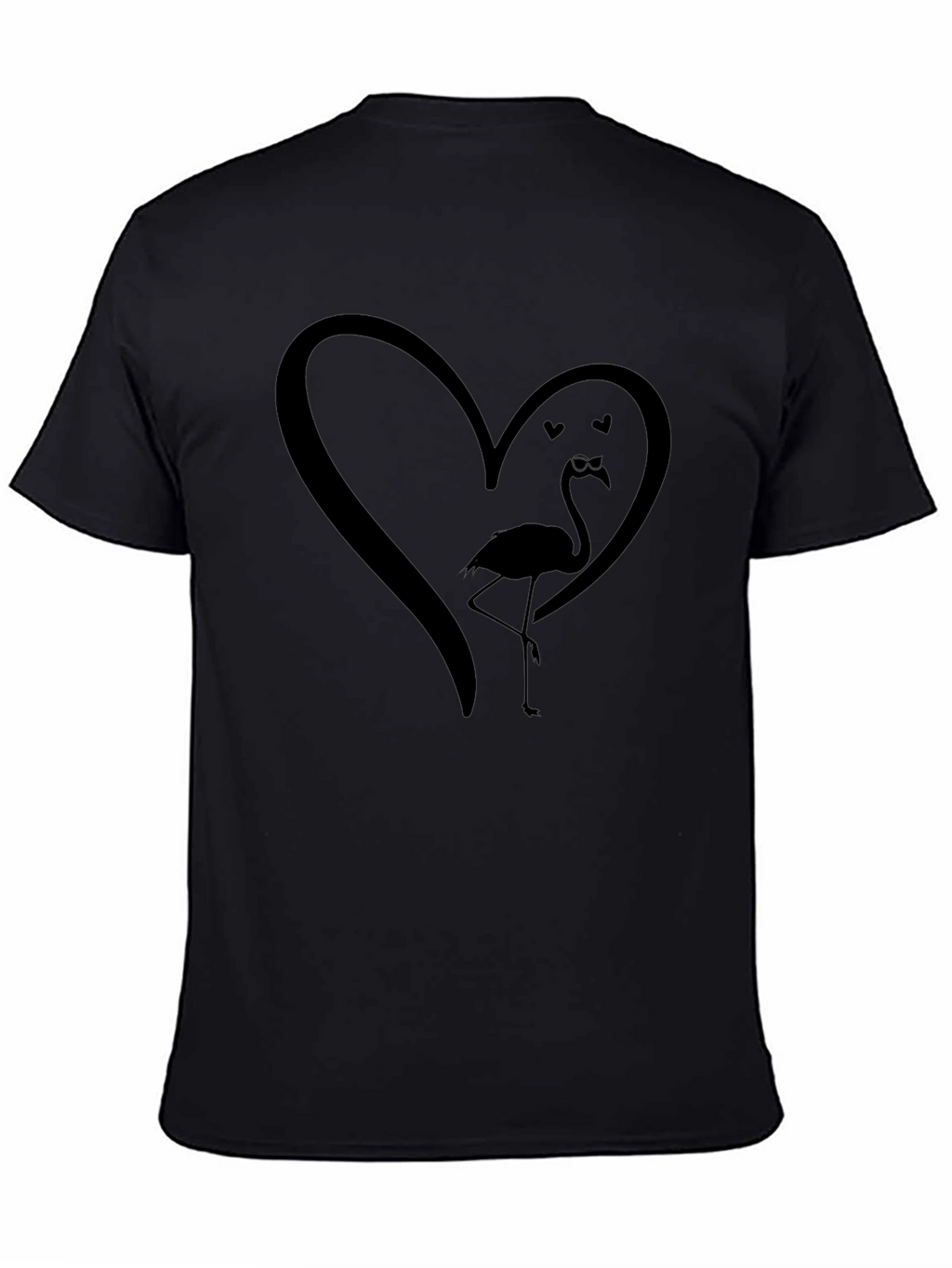Flamingo Heart Graphic Tee - Unique Design