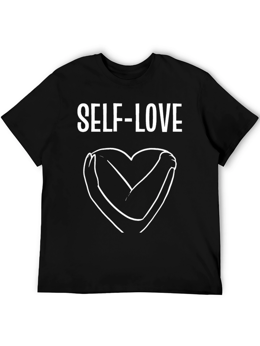 Self-Love Heart Graphic Tee - Black