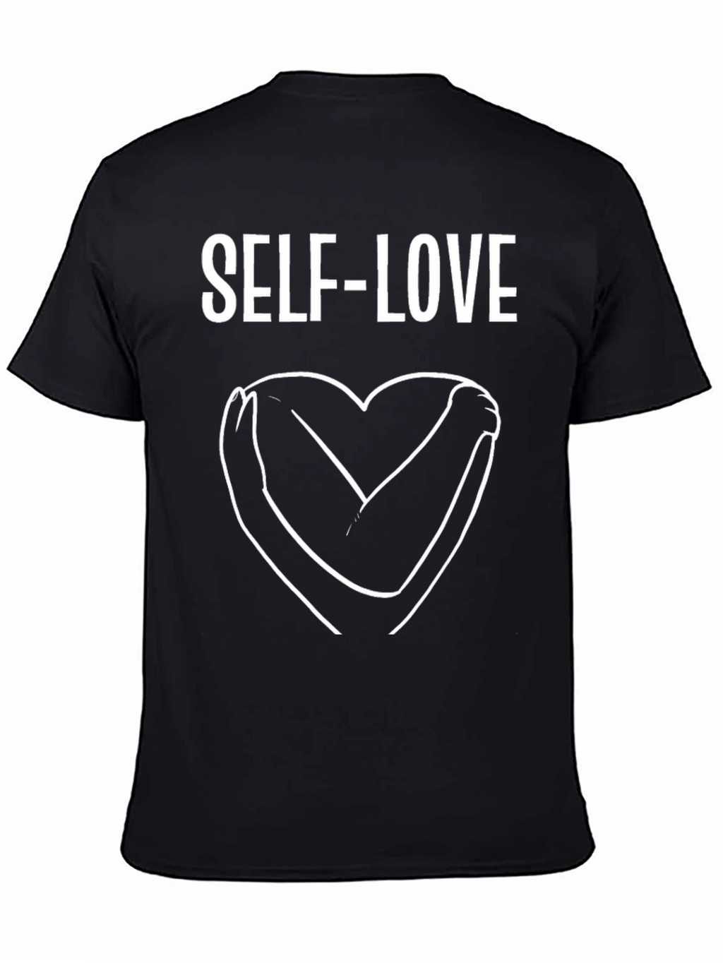 Self-Love Heart Graphic Tee - Black