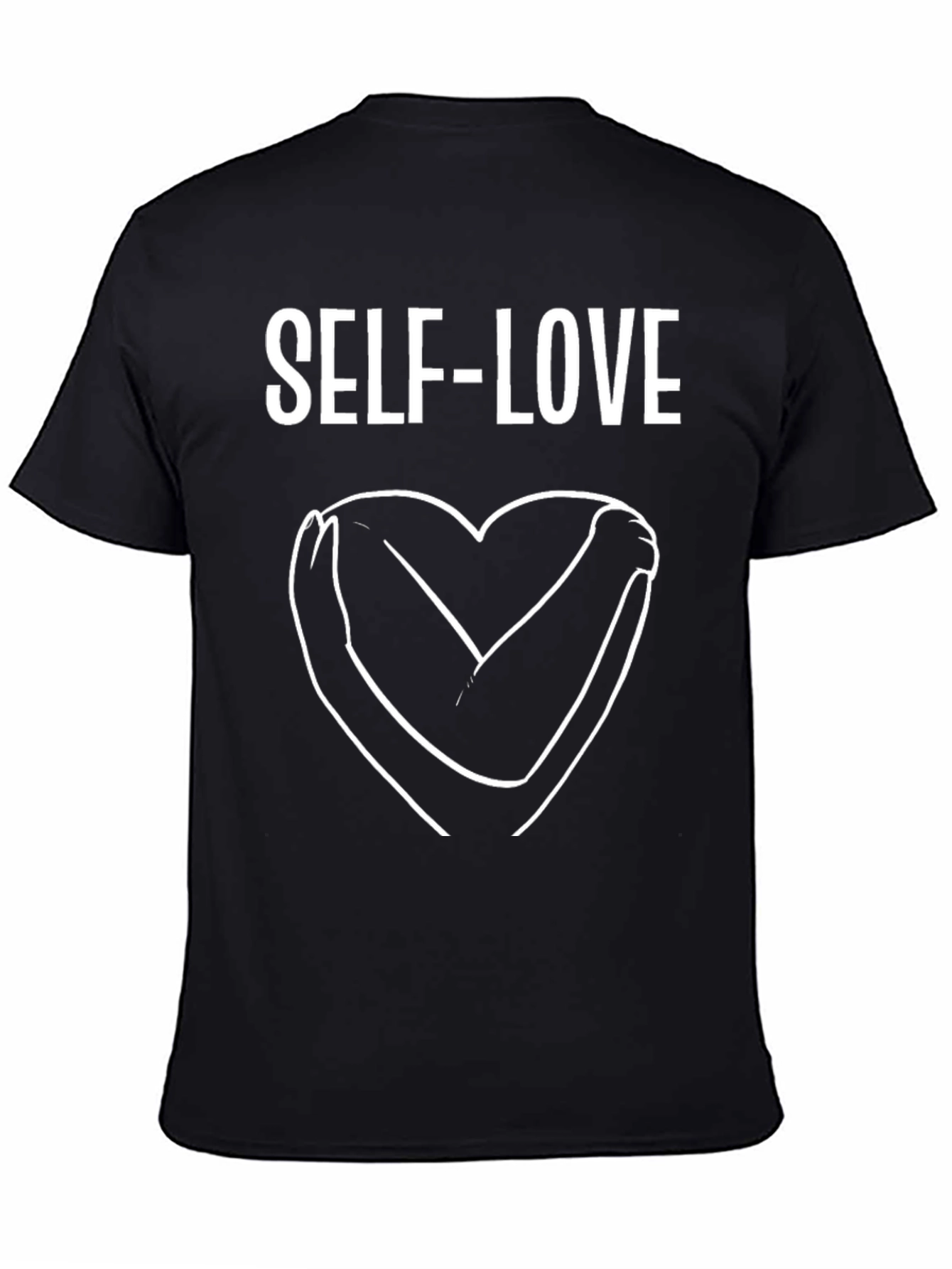 Self-Love Heart Graphic Tee - Black