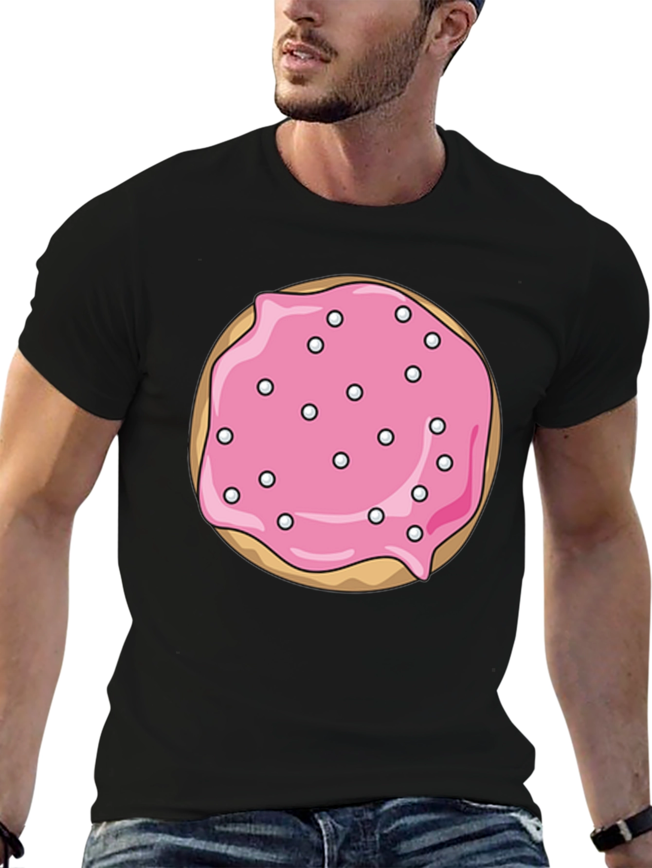 Donut Graphic Tee - Novelty Food T-Shirt