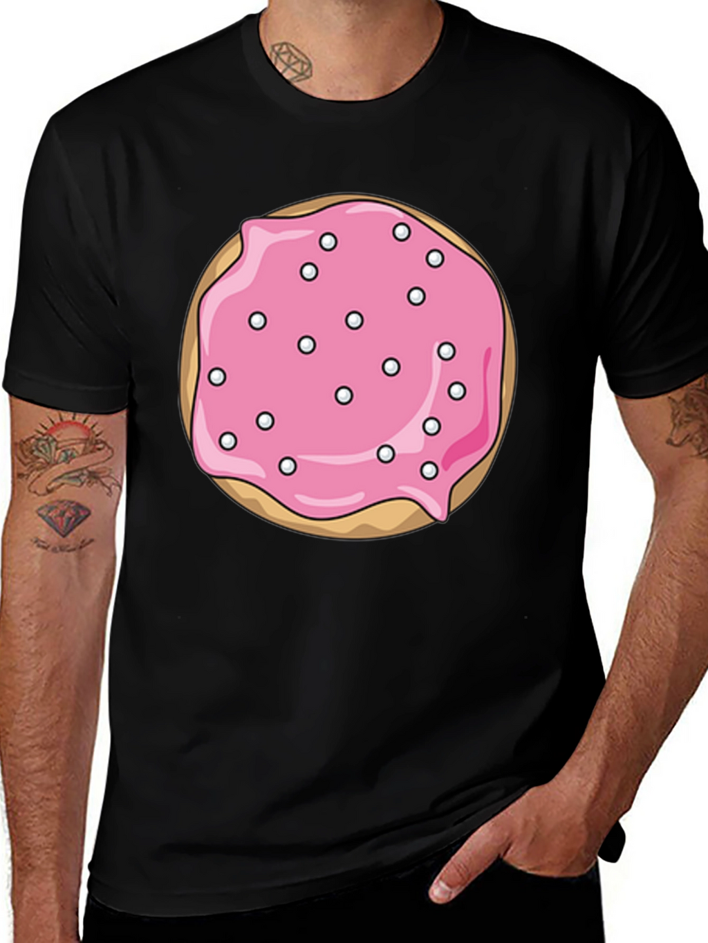 Donut Graphic Tee - Novelty Food T-Shirt