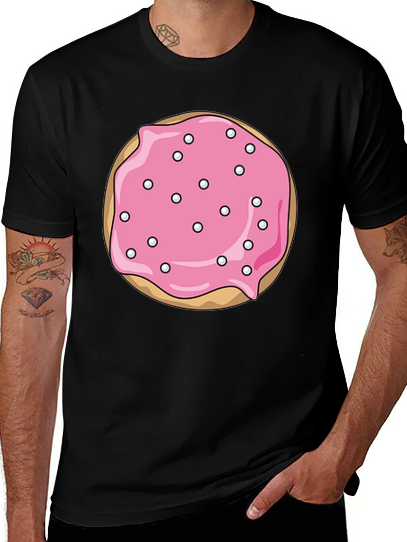 Donut Graphic Tee - Novelty Food T-Shirt