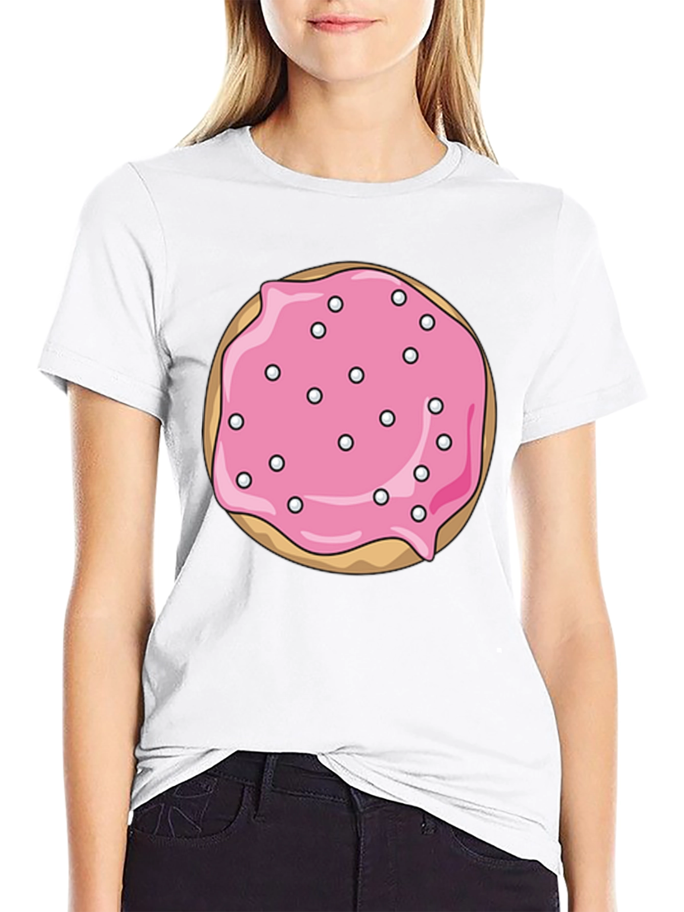 Donut Graphic Tee - Novelty Food T-Shirt
