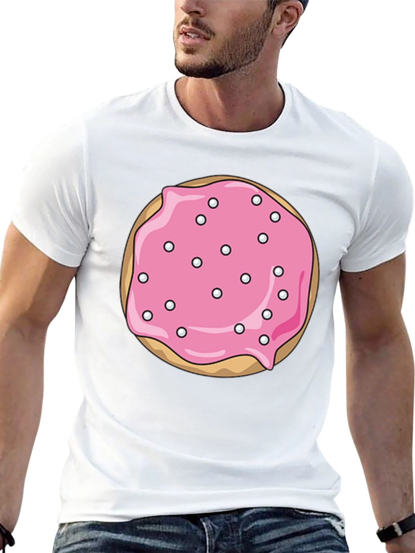 Donut Graphic Tee - Novelty Food T-Shirt