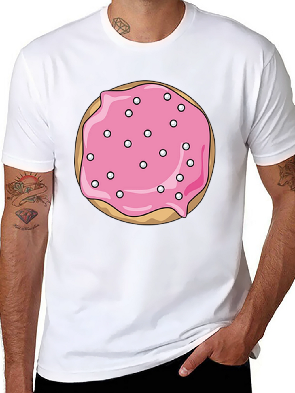 Donut Graphic Tee - Novelty Food T-Shirt