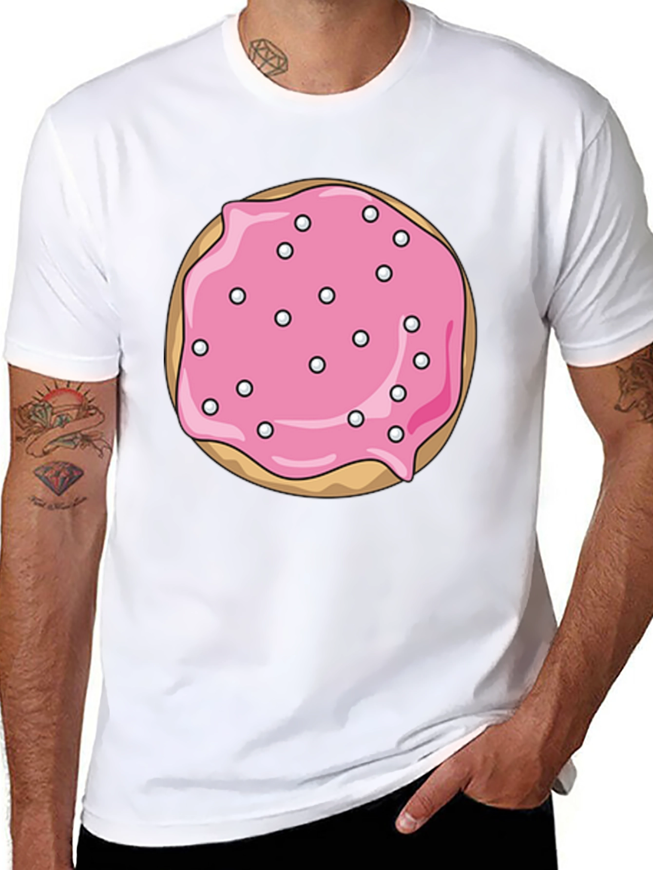 Donut Graphic Tee - Novelty Food T-Shirt